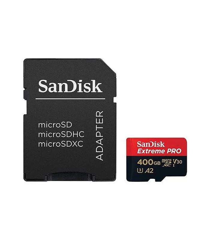 کارت حافظه microSDXC سن دیسک Extreme PRO کلاس 10 سرعت 170MBps ظرفیت 400 گیگابایت همراه با آداپتور SD (کپی)