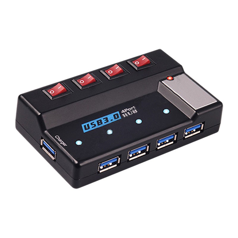 هاب 4 پورت USB 3.0 کلید دار با 1 پورت شارژ همراه آداپتور فرانت FN-U3H350S