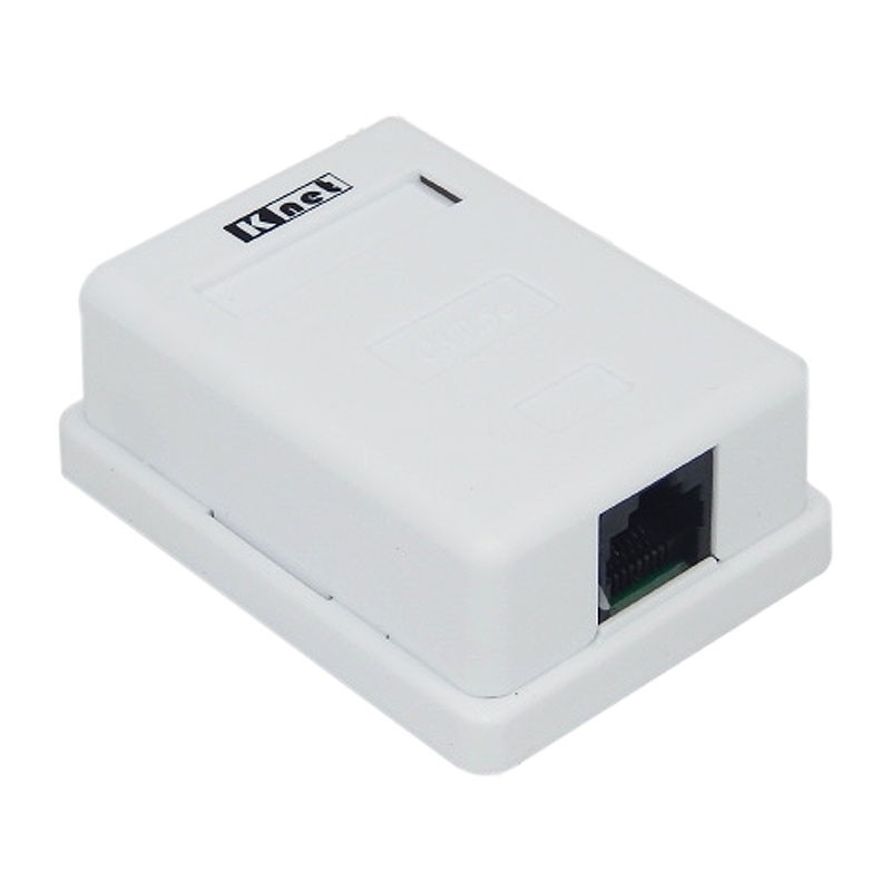 باکس پریز شبکه روکار تک پورت Cat6 کی نت K-N1106