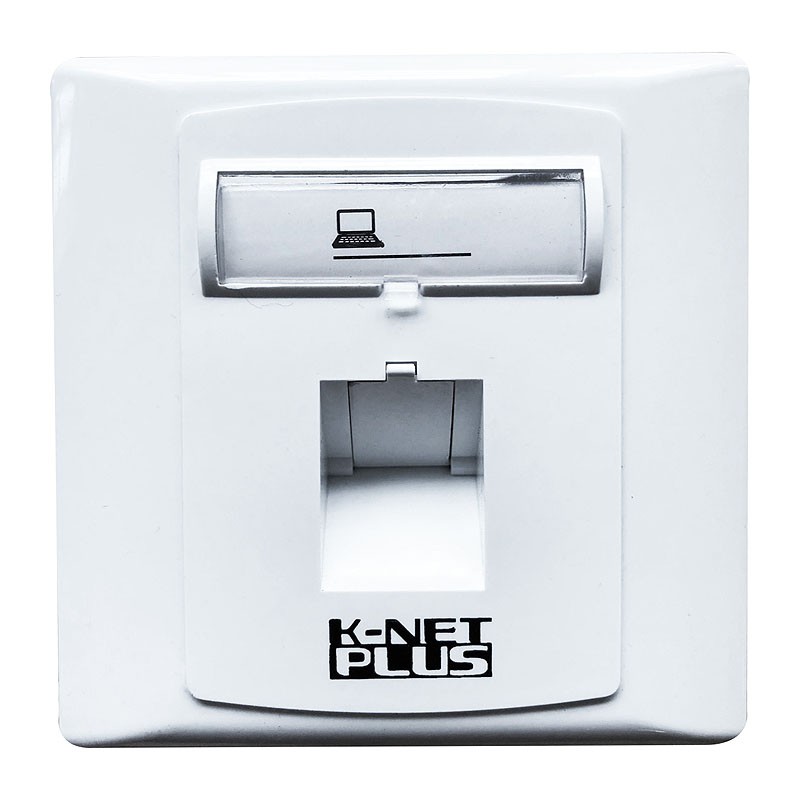 فیس پلیت تک پورت 45 درجه کی نت پلاس KP-N1140