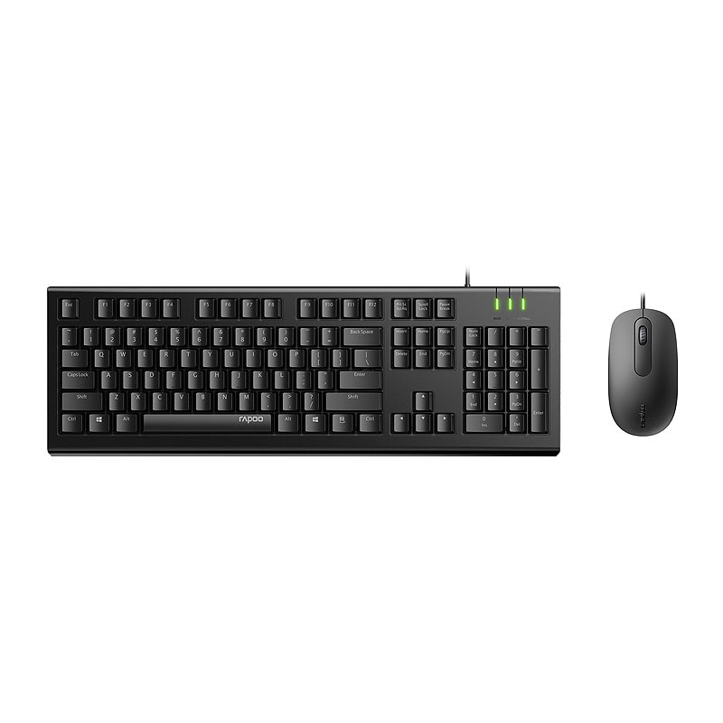 کیبورد و ماوس باسیم رپو X120 Pro با حروف فارسی