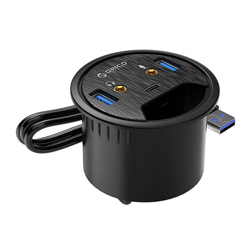 هاب 5 پورت USB 3.0 با میکروفون و هدفون و Type C اوریکو DESK-2U1C