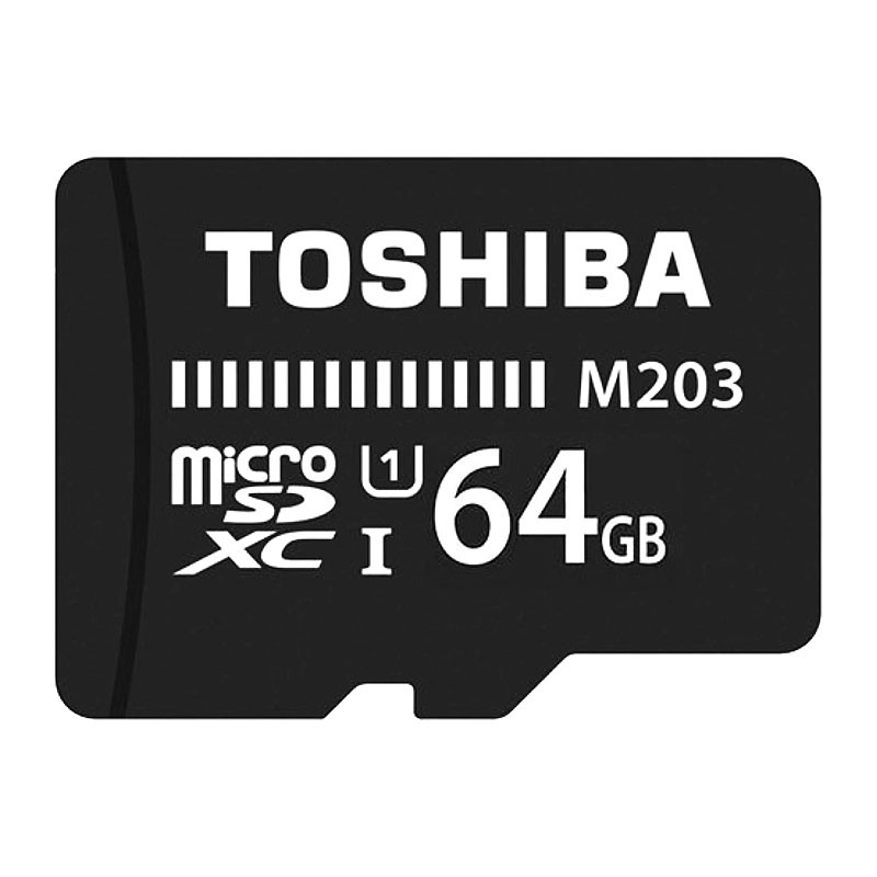 کارت حافظه microSDXC توشیبا M203 کلاس 10 سرعت 100MBps ظرفیت 64 گیگابایت همراه با آداپتور SD