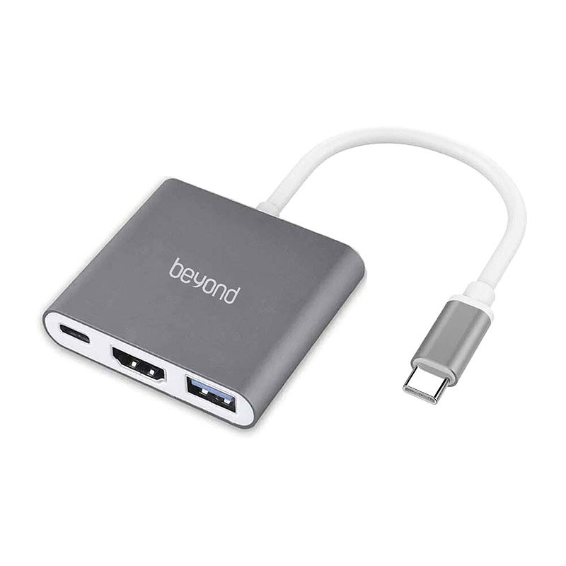 هاب 3 پورت Type C به 3.0 USB با پورت HDMI با قابلیت PD بیاند BA-410