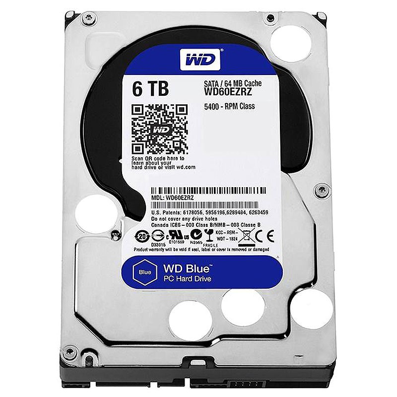 هارد دیسک اینترنال وسترن دیجیتال Blue WD60EZRZ ظرفیت 6 ترابایت
