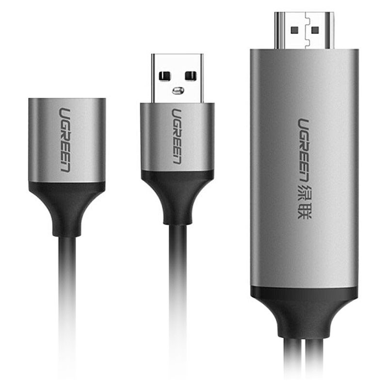 تبدیل USB 2.0 به HDMI با رزولوشن 1080p همراه پورت تقویت کننده USB 2.0 یوگرین 50291 CM151