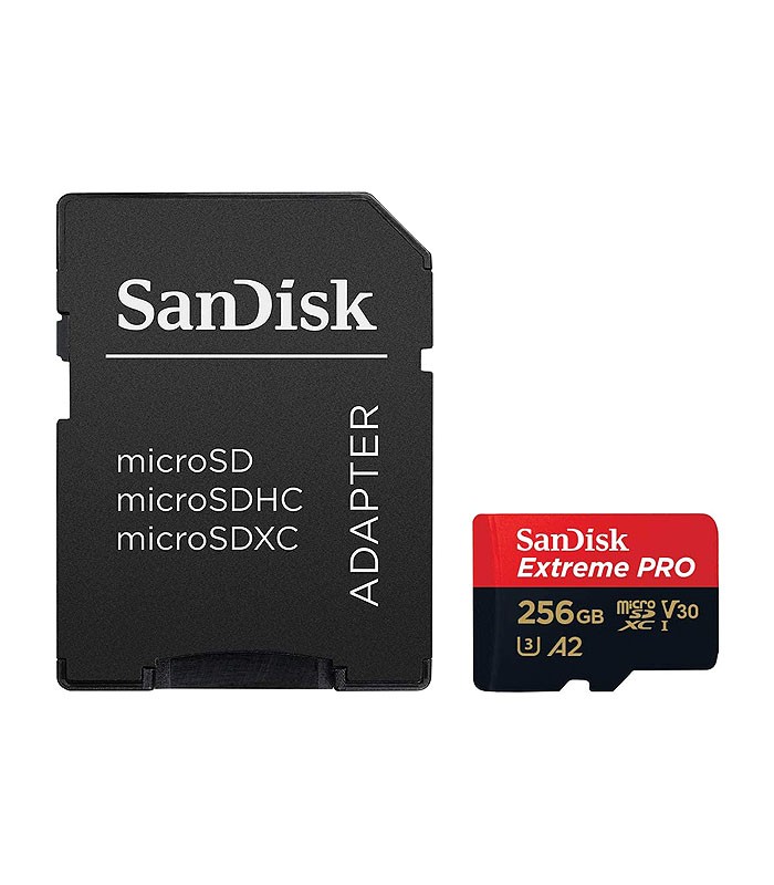 کارت حافظه microSDXC سن دیسک Extreme PRO کلاس 10 سرعت 170MBps ظرفیت 256 گیگابایت همراه با آداپتور SD