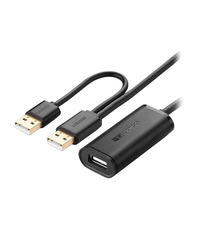 کابل افزایش طول (اکتیو) USB 2.0 همراه پورت تقویت کننده USB 2.0 یوگرین US137
