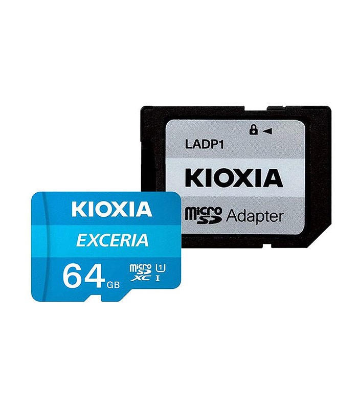 کارت حافظه microSDXC کیوکسیا EXCERIA کلاس 10 سرعت 100MBps ظرفیت 64 گیگابایت همراه با آداپتور SD