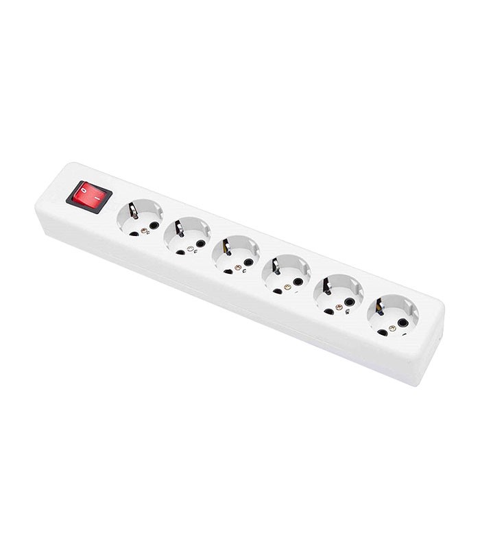 چند راهی برق 6 خانه با کابل 1.8 متر پارت الکتریک PE657