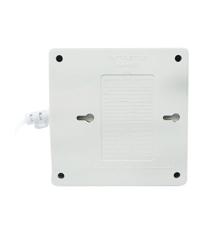 محافظ برق 2 خانه با کابل 1.8 متر پارت الکتریک PE767