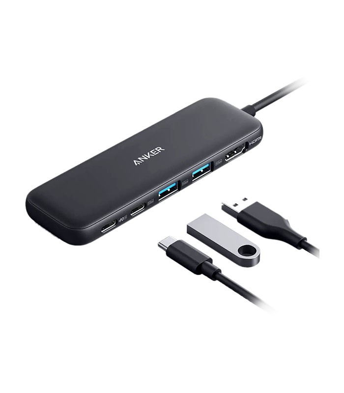 هاب 5 پورت Type C به USB 3.1 با پورت HDMI و Type C با قابلیت PD انکر 332 A8355