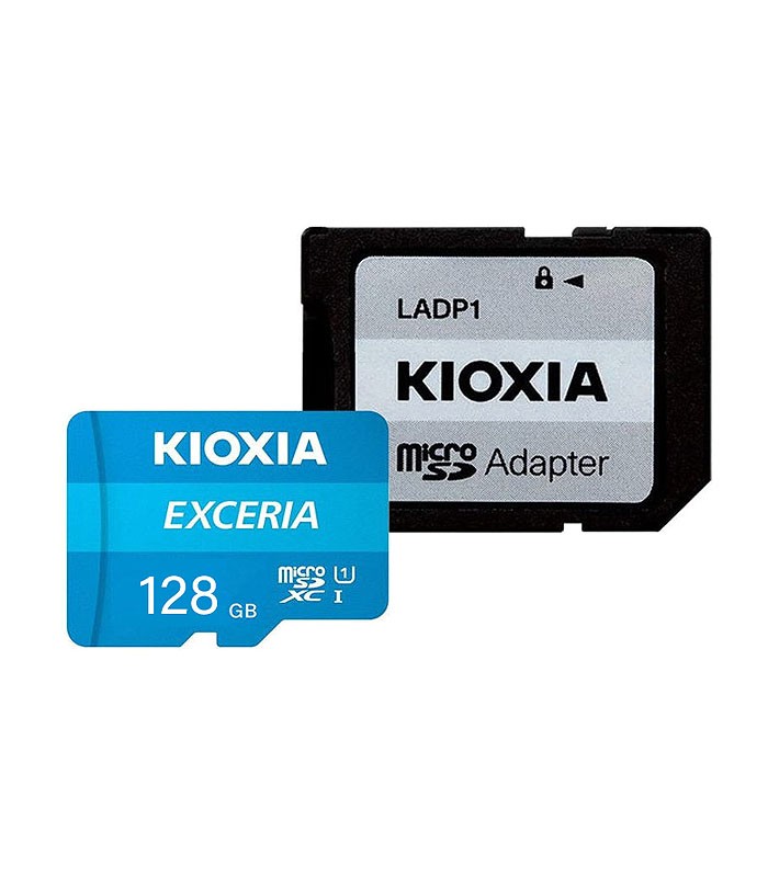 کارت حافظه microSDXC کیوکسیا EXCERIA کلاس 10 سرعت 100MBps ظرفیت 128 گیگابایت همراه با آداپتور SD