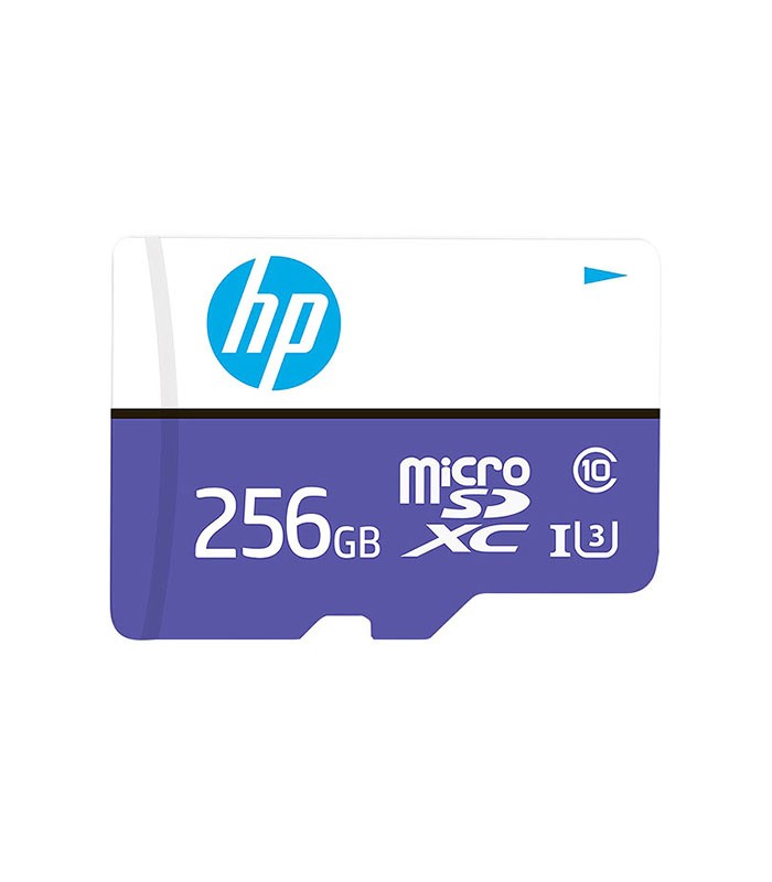 کارت حافظه microSDXC اچ پی mx330 کلاس 10 سرعت 100MBps ظرفیت 256 گیگابایت همراه با آداپتور SD