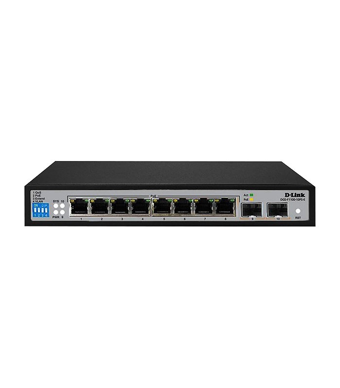 سوئیچ 10 پورت دی لینک DGS-F1100-10PS-E