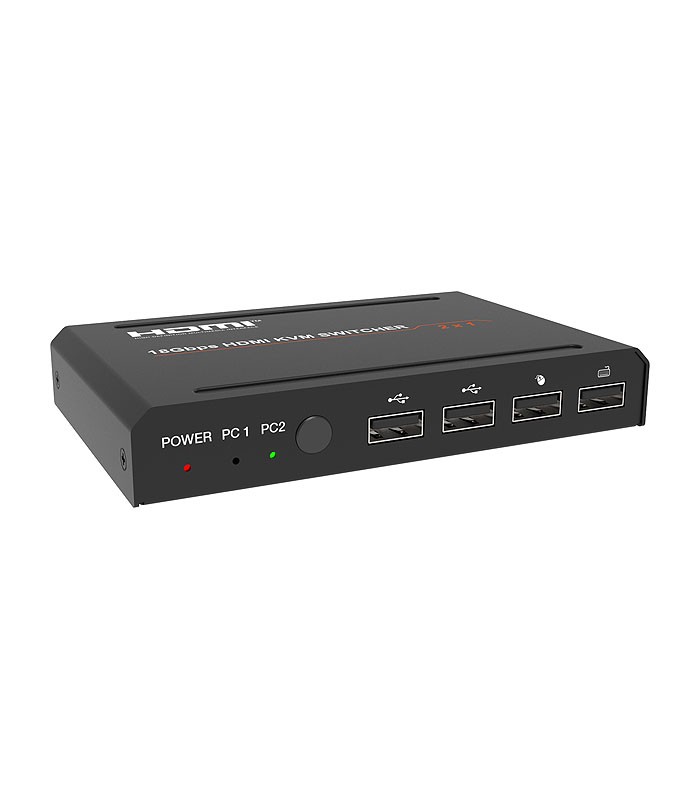 کی وی ام سوئیچ 2 پورت HDMI همراه کابل فرانت FN-K221
