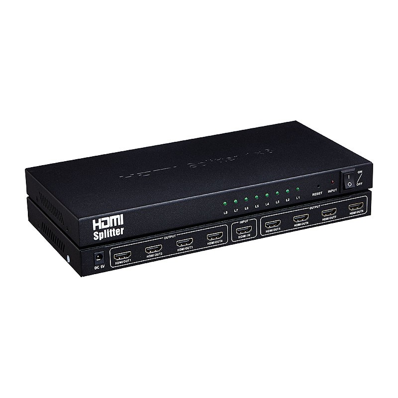 اسپلیتر 8 پورت HDMI با قابلیت 3D وی نت V-SPHD1408