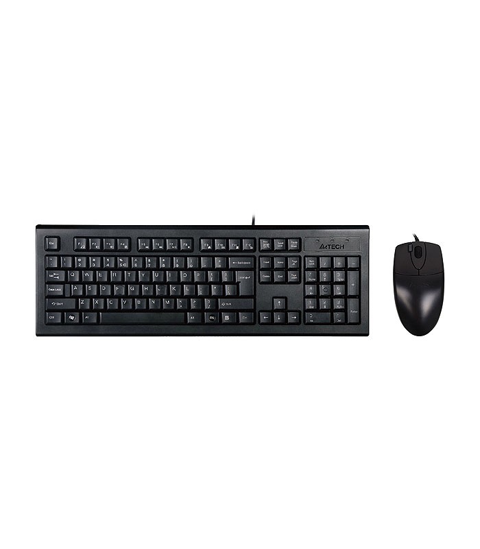 کیبورد و ماوس باسیم ای فورتک KR-8520DS بی صدا با حروف فارسی