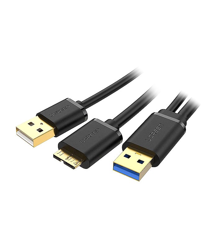 کابل Micro USB 3.0 همراه پورت تقویت کننده USB 2.0 (هارد) یوگرین US140