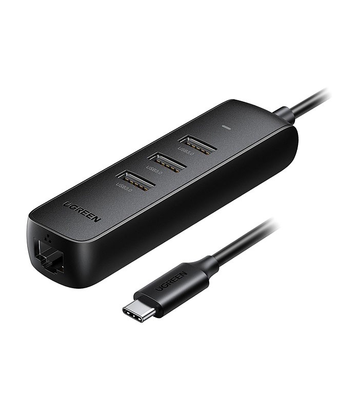 هاب 4 پورت Type C به USB 3.0 با پورت LAN یوگرین 10917 CM416