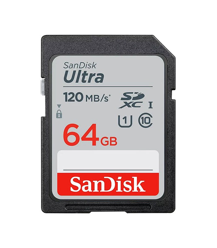 کارت حافظه SDXC سن دیسک Ultra کلاس 10 سرعت 120MBps ظرفیت 64 گیگابایت