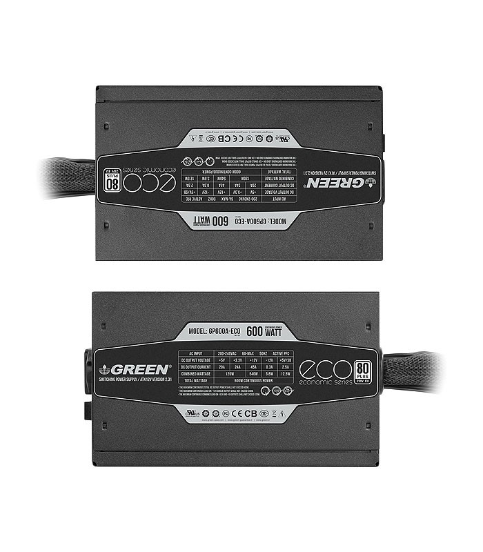 منبع تغذیه گرین GP600A-ECO Rev3.1