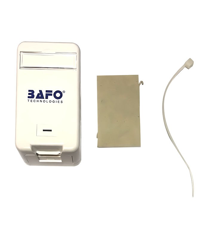 باکس پریز شبکه روکار تک پورت + کیستون Cat5 بافو