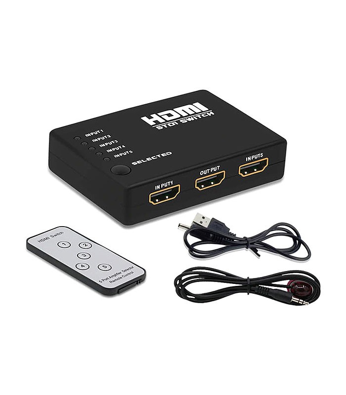 سوئیچ 5 پورت HDMI با ریموت کنترل وی نت V-SWHD1405