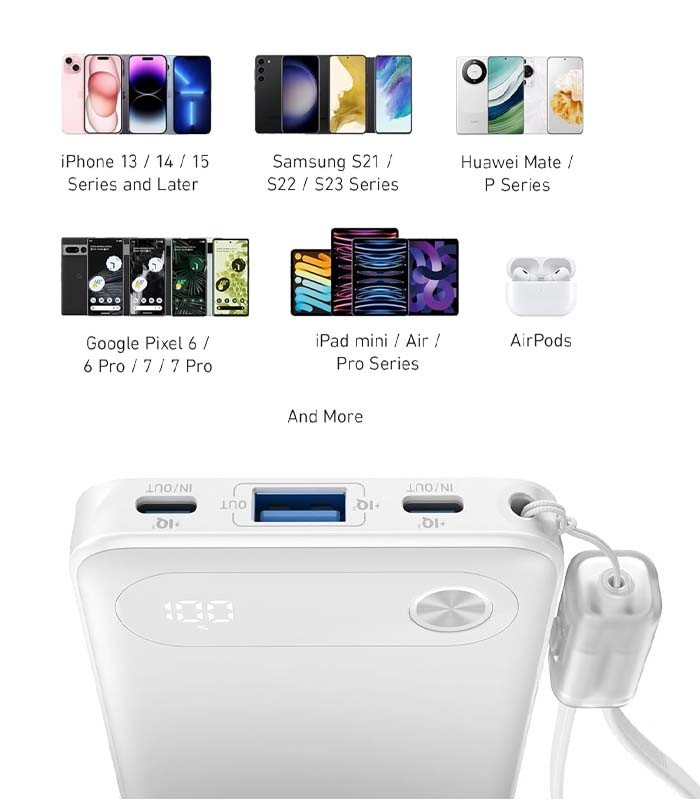 پاور بانک انکر PowerCore A1257 با ظرفیت 10000 میلی آمپر ساعت