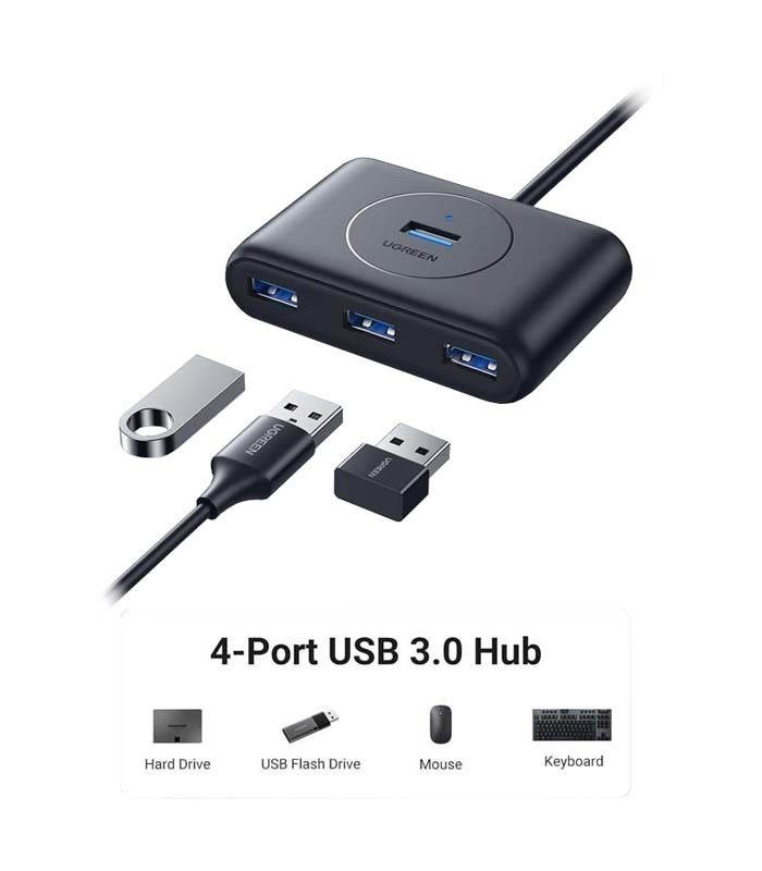 هاب 4 پورت USB 3.0 یوگرین CR113