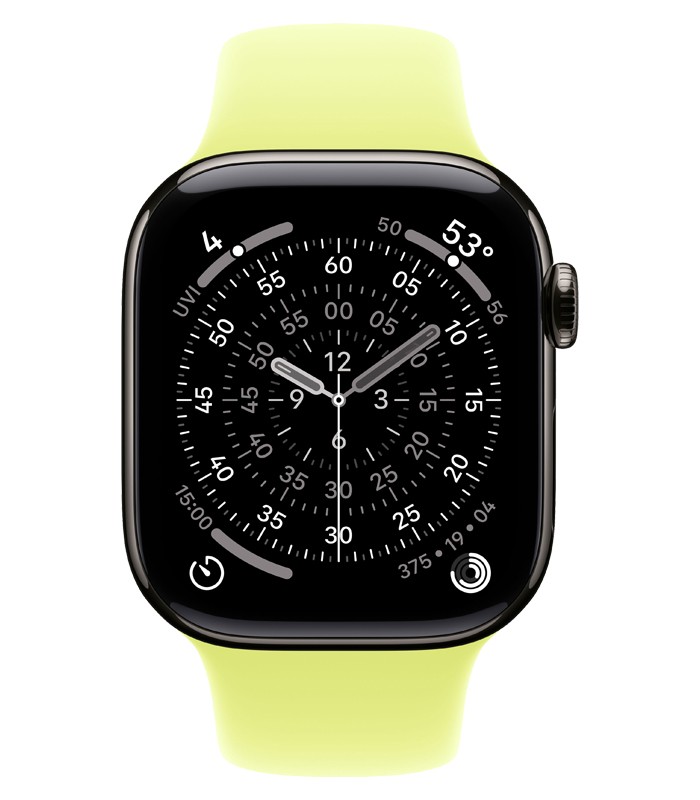 اپل واچ سری 11 تیتانیوم GPS + Cellular سایز 42mm با بند اسپورت
