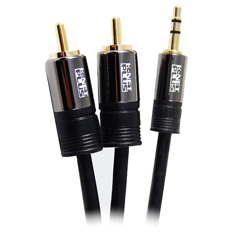 تبدیل 1 به 2 صدا استریو 3.5 میلی متر TRS به RCA نر کی نت پلاس KP-C1001