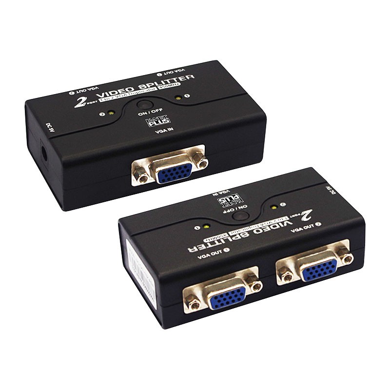 اسپلیتر 2 پورت VGA همراه آداپتور کی نت پلاس KP-M9023