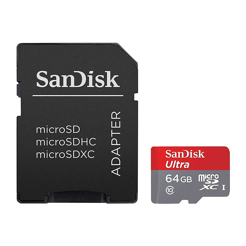 کارت حافظه microSDXC سن دیسک Ultra کلاس 10 سرعت 80MBps ظرفیت 64 گیگابایت همراه با آداپتور SD